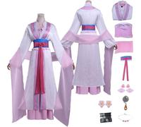 Tjlmomo Anime Lishu Riishu New Skin Cosplay hanfu Costume Outfit with Dress Wig Game Cosplay Adult Uniform Accessories Full Set Clothing Fancy Dress Up Halloween Carnival Party Suit Set for Women