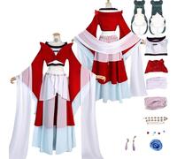 Tjlmomo Anime Mao Mao New Skin Cosplay hanfu Costume Outfit with Dress Wig Game Cosplay Adult Uniform Accessories Full Set Clothing Fancy Dress Up Halloween Carnival Party Suit Set for Women Female