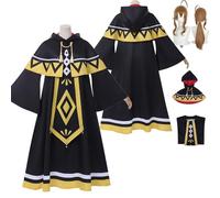 Tjlmomo Anime Monica Everett New Skin Cosplay Costume Outfit with Wig Game Cosplay Adult Uniform Accessories Full Set Clothing Fancy Dress Up Halloween Carnival Party Suit Set for Women Female
