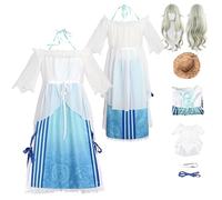 Tjlmomo Anime Nene Kusanagi Princess Dress Cosplay Costume Outfit with Wig Game Project Sekai Colourful Stage Cosplay Adult Asahina Mafuyu Uniform Fancy Dress Up Halloween Carnival Suit Set for Women