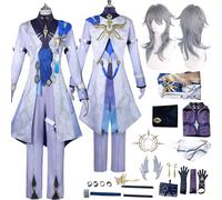 Tjlmomo Anime Sunday Cosplay Costume Outfit with wig Coat Game Honkai Star Rail Cosplay Adult Pants Uniform Accessories Full Set Clothing Fancy Dress Up Halloween Carnival Party Suit Set for Men Male