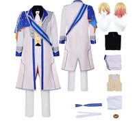 Tjlmomo Anime Tsukasa Tenma Blue Cosplay Costume Outfit with Wig Game Project Sekai Colourful Stage Cosplay Adult Rui Kamishiro Uniform Fancy Dress Up Halloween Carnival Party Suit Set for Men Male