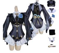 Tjlmomo Anime Yixuan Disfraz de Cosplay con Cuello Juego de Role Adulto Hoshimi Miyabi Uniforme Conjunto Completo Halloween Fiesta Carnaval Traje de Vestir Pendientes para Mujeres