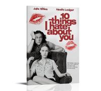 TJLTXV 10 Things I Hate About YouArtistic Waterproof High-definition Poster Kitchen Bathroom Dormitory No Drilling Easy to Install Multi Scene Decoration24x36inch(60x90cm) Frame-style