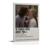 TJLTXV 10 Things I Hate About YouArtistic Waterproof High-definition Poster Kitchen Bathroom Dormitory No Drilling Easy to Install Multi Scene Decoration16x24inch(40x60cm) Frame-style