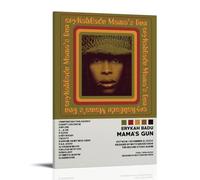 TJLTXV Mama's Gun-Erykah BaduArtistic Waterproof High-definition Poster Kitchen Bathroom Dormitory No Drilling Easy to Install Multi Scene Decoration08x12inch(20x30cm) Frame-style