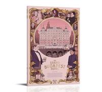 TJLTXV The Grand Budapest HotelArtistic Waterproof High-definition Poster Kitchen Bathroom Dormitory No Drilling Easy to Install Multi Scene Decoration08x12inch(20x30cm) Frame-style
