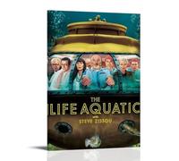 TJLTXV The Life Aquatic with Steve ZissouArtistic Waterproof High-definition Poster Kitchen Bathroom Dormitory No Drilling Easy to Install Multi Scene Decoration20x30inch(50x75cm) Frame-style