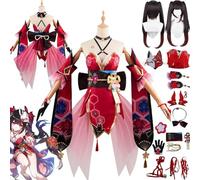 Tjmiaohao Honkai Star Rail Sparkle Cosplay Costume Outfit Game Character Uniform Dresses Full Set Halloween Party Carnival Dress Up Suit with Wig Mask Headdress for Women Girls (XXL)