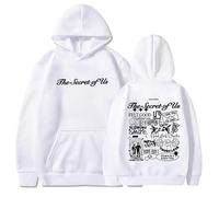 TJOS Gracie Abrams The Secret of Us Hoodie, Men's and Women's Fashion Long Sleeve Top, Loose Sweatshirt (white-2,M)
