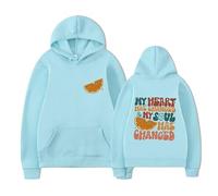 TJOS Noah Kahan Stick Season Print Hoodie,Oversized Loose Fit Sweatshirt (XS,sky blue)