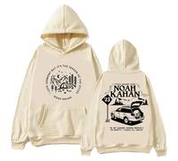 TJOS Stick Season Noah Kahan Music Printed Hoodie,Unisex Oversized Loose Fit Sweatshirt (M,khaki)