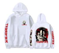 TJOS Terrifier 3 Horror Movie Merch Halloween Cosplay Christmas Terrifier Kill Hoodies (white,L)