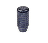 TjOta Car Gear Shift Knob 5 6 Speed Carbon Fiber Style Gear Shift Knob Universal Shape Manual Transmission Shifter Lever 8MM 10MM 12MM(TW-Blue-70mm)