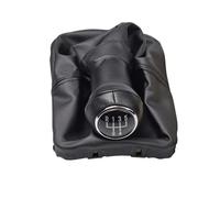 TjOta Car Gear Shift Knob for VW for Beetle 1998-2010 for Cabrio 2003-2010 Leather Gaiter Boot Cover Car 5 Speed Gear Shift Knob(5R-Black)