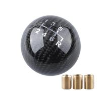 TjOta Car Gear Shift Knob Universal Carbon Fiber Car Circular Gear Shift Knob Round Ball Shape Shifter Handle Stick Head Lever at MT Black(6 Speed)