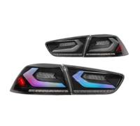 TjOta Tail Light Assembly For Mitsubishi For Lancer For EVO-X 2008-2018 Dynamic LED Brake Signal Light Car Tail Tuning Parts 2PCs Assembly Rear Lights(D RGB V2)