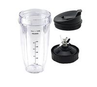 TJPoto 24Oz Cup and Extractor Blade assembly 710ml BL450-30 BL451-30 BL456-30 BL455-30 Regular Type Replacement Part New for Blender for Ninja