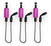 TJR Tackle 3 x Pro Ace III Bite Indicators Bobbins Short 15cm Chain For Fishing Bite Alarms 6 Translucent colour options (Translucent Purple)
