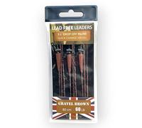 TJR Tackle Carp Leaders Solid Bag Lead Free Drop Off QC Swivels 3 per pack … (Gravel Brown)