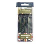 TJR Tackle Carp Leaders Solid Bag Lead Free Drop Off QC Swivels 3 per pack … (Weed Green)