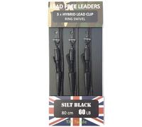 TJR Tackle Hybrid Lead Free Leaders Ring Swivels 60lb Test Carp Fishing Tackle (Silt Black)