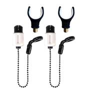 TJR Tackle Pro Ace 2 Bite Indicators Bobbins & 2 Rod rest Set For Fishing Bite Alarms