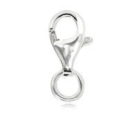 TJS Lobster Clasps, Silver Lobster Claw Clasps Lobster Clasps for Jewellery Making - 925 Sterling Silver 8mm, Nickel-Free & Hypoallergenic for Jewelry Making, Perfect for DIY Necklaces & Bracelets