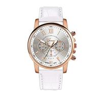 TJSKLCV New Quartz Watches for Women, Classic Leather Strap Ladies Watches, Analog Quartz Wrist Watch with Big Dial and Numbers, Waterproof Premium Display Unisex Watch