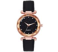 TJSKLCV Women's Leather Quartz Watches, Exquisite Watches for Women Girls, Waterproof Analog Quartz Watch with Luminous Dial, High Premium Fashion Wrist Watch