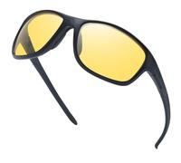 TJUTR Night Driving Glasses Anti Glare Night Vision Glasses for Driving Polarised Sports Cycling Glasses Reducing Headlights Glare for Men & Women