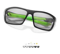 TJUTR Photochromic Sunglasses for Men Women - Polarised Light Reactive Lenses for Cycling, Running, Road & MTB, Wrap-Around Sports Glasses with UV400