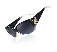 TJUTR Polarised Sunglasses for Womens Wrap Around Sun Glasses with UV400 Protection Trendy Butterfly Design