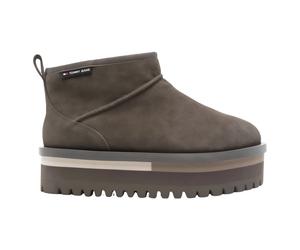 TJW Suede Flatform Boot WL - female - Tommy Jeans - Winter Boots - Gray - 5 UK - Shoes 5 UK