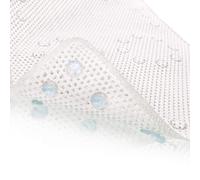 TJWODO Shower and Bath Mat Non-Slip Machine Washable and Extra Large Bathtub Mats with Drain Holes and Suction Cups Soft Foam Tub Mats-36 X 17 White