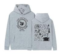 TJYES Camp Half Blood Hoodie Long Island Sound Fantasy Pegasus Pattern Hoodies Unisex (Grey,XL)
