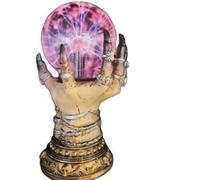 TJYES Magic Claw Plasma Ball (26 * 16 * 15.5cm) - Scary Decoration & Prop for Halloween, Fancy Dress Parties, Gypsies, Clairvoyants - Ideal for Terrifier Celebrations (Red)