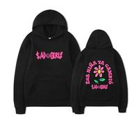 TJYES Sad Girlz Aesthetic Hoodie Women Men - ESA NIÑA YA CAMBIÓ Spanish Flower Print Hoodies Unisex (Black,XL)