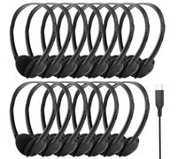 TJZXGUI USB Type C Kids Headphone Bulk 25 Pack for School Classroom,On-Ear USB C Headphones for Boys Girls Students Tablet Travel Computer Smartphones (Black)