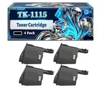 TK-1115 Toner Cartridge Compatible for Kyocera FS-1041 FS-1220MFP FS-1320MFP Printers, With Chip Large Capacity 1600 Pages (4 Pack Black)