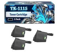 TK-1115 Toner Cartridge Compatible for Kyocera FS-1041 FS-1220MFP FS-1320MFP Printers, With Chip Large Capacity 1600 Pages (3 Pack Black)