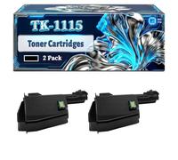 TK-1115 Toner Cartridges Compatible for Kyocera FS-1041 FS-1220MFP FS-1320MFP Printers, With Chip Large Capacity 3600 Pages (2-Pack Black)