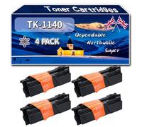 TK-1140 Toner Cartridges Compatible for Kyocera ECOSYS M2035dn M2535dn Printers, High-Definition Printing Effect with Chip, 7200 Pages (4 Pack Black)