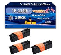 TK-1140 Toner Cartridges Compatible for Kyocera ECOSYS M2035dn M2535dn Printers, High-Definition Printing Effect with Chip, 7200 Pages (3 Pack Black)