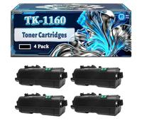TK-1160 Toner Cartridges Compatible for Kyocera ECOSYS P2040dn P2040dw Printers, With Chip Large Capacity 8200 Pages (4 Pack Black)