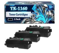 TK-1160 Toner Cartridges Compatible for Kyocera ECOSYS P2040dn P2040dw Printers, With Chip Large Capacity 8200 Pages (3 Pack Black)