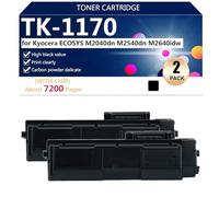 TK-1170 Compatible Replacement Toner Cartridge for Kyocera ECOSYS M2040dn M2540dn M2640idw Printer, High Yield 7200 Pages,Black-2 pack