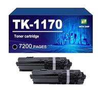 TK-1170 Toner Cartridge Compatible For Kyocera ECOSYS M2040dn M2540dn M2640idw Printers, Yield Up To 7200 Pages,TK 1170-2 PACK