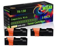 TK-130 Compatible for Kyocera Toner Cartridge with Chip FS-1128MFP FS-1300D FS-1300DN Printers (3 Pack Black)