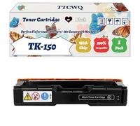 TK-150 Toner Cartridge Compatible for Kyocera FS-C1020MFP FS-C1020MFP+ FS-C1020MFPe Printers, with Chip, High Yield 6500 Pages, High-Definition Printing (1 Pack Black)